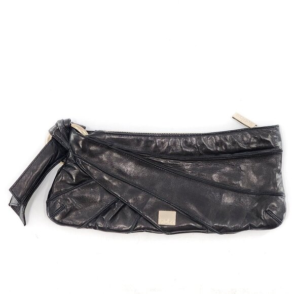 KOOBA Black Buttery Soft Leather Clutch - Picture 1 of 4